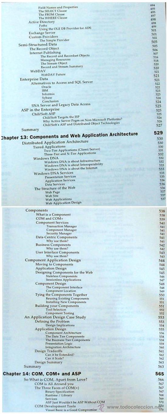 Libros de segunda mano: PROFESSIONAL ACTIVE SERVER PAGES 3.0 - WROX 1999 - 1277 P&Aacute;GINAS - EN INGL&Eacute;S - Foto 8