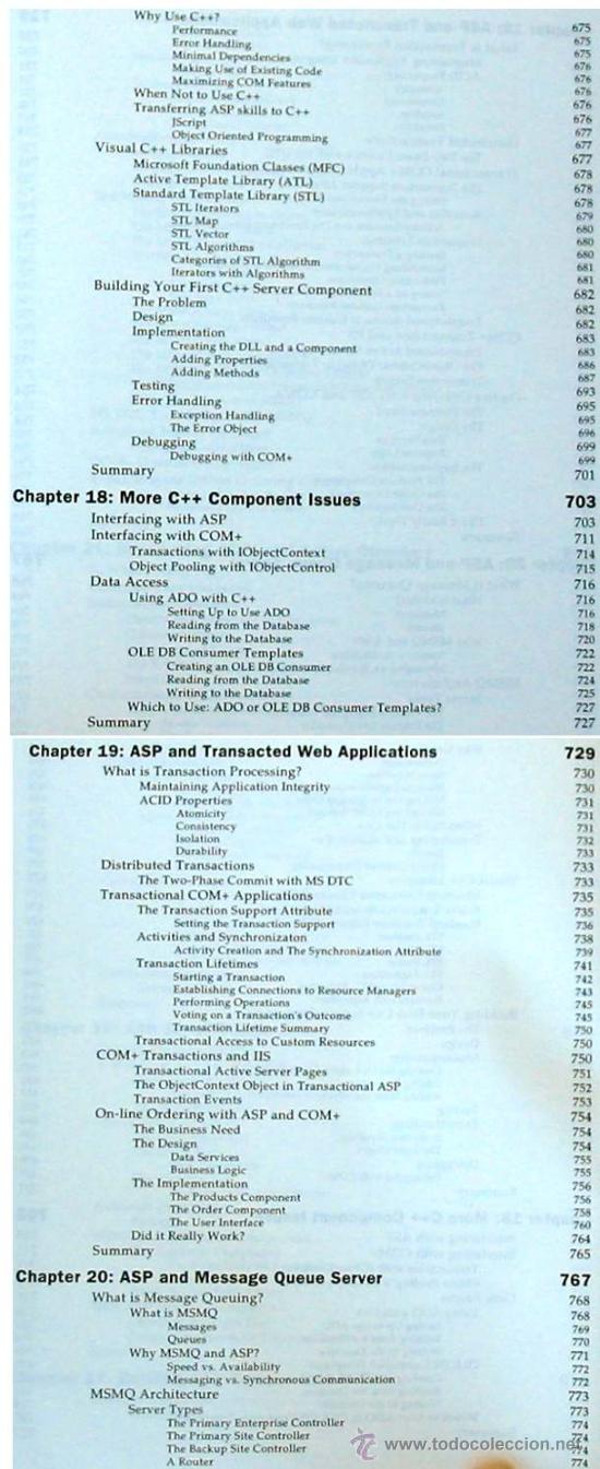 Libros de segunda mano: PROFESSIONAL ACTIVE SERVER PAGES 3.0 - WROX 1999 - 1277 P&Aacute;GINAS - EN INGL&Eacute;S - Foto 10