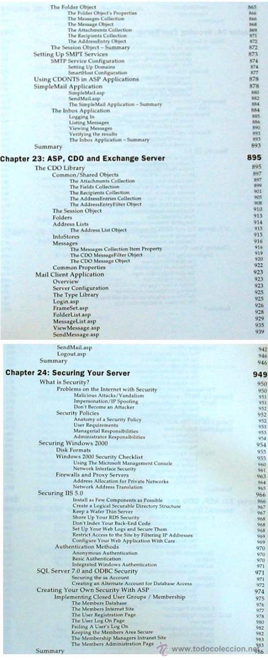Libros de segunda mano: PROFESSIONAL ACTIVE SERVER PAGES 3.0 - WROX 1999 - 1277 P&Aacute;GINAS - EN INGL&Eacute;S - Foto 12