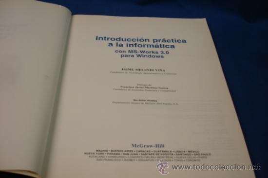 Libros de segunda mano: INTRODUCCI&Oacute;N PR&Aacute;CTICA A LA INFORM&Aacute;TICA - SEGUNDO CICLO DE LA ESO - Mc GRAM-HILL 1996 - Foto 2