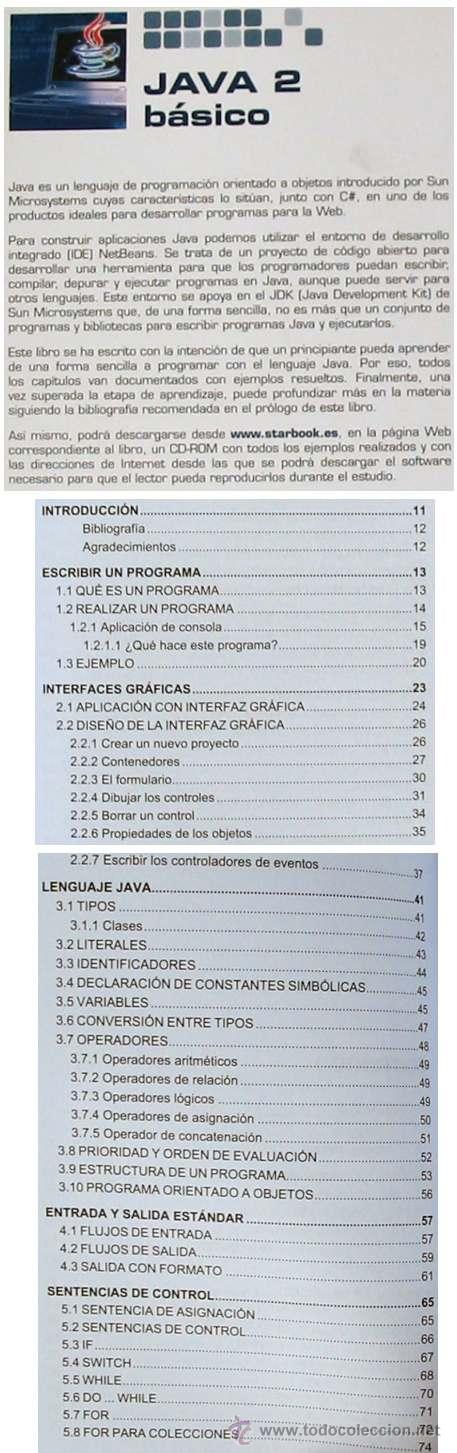 Libros de segunda mano: JAVA 2 B&Aacute;SICO - STARBOOK 2009 - VER &Iacute;NDICE Y DESCRIPCI&Oacute;N - Foto 2