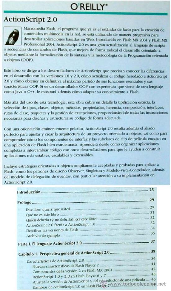 Libros de segunda mano: ACTIONSCRIPT 2.0 - SOLUCIONES PARA EL DESARROLLO ORIENTADO A OBJETOS - ANAYA OREILLY - VER &Iacute;NDICE - Foto 2