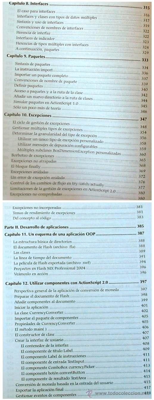 Libros de segunda mano: ACTIONSCRIPT 2.0 - SOLUCIONES PARA EL DESARROLLO ORIENTADO A OBJETOS - ANAYA OREILLY - VER &Iacute;NDICE - Foto 5