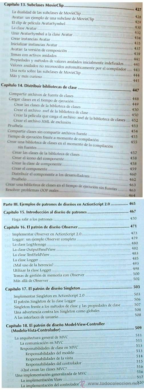 Libros de segunda mano: ACTIONSCRIPT 2.0 - SOLUCIONES PARA EL DESARROLLO ORIENTADO A OBJETOS - ANAYA OREILLY - VER &Iacute;NDICE - Foto 6
