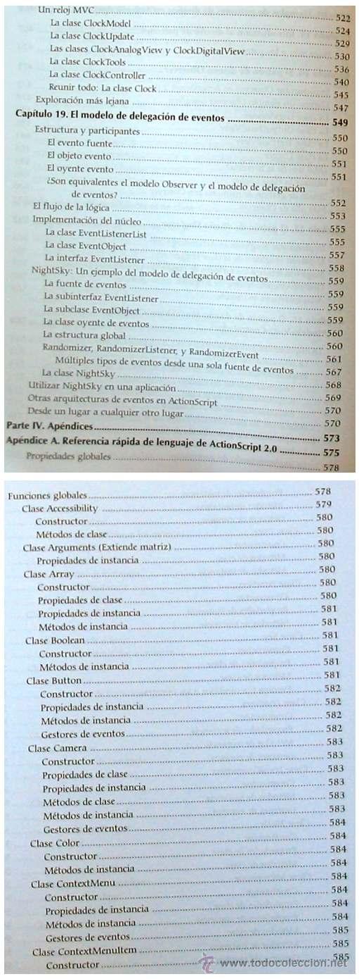 Libros de segunda mano: ACTIONSCRIPT 2.0 - SOLUCIONES PARA EL DESARROLLO ORIENTADO A OBJETOS - ANAYA OREILLY - VER &Iacute;NDICE - Foto 7