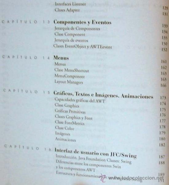Libros de segunda mano: JAVA - CENTRO DE ESTUDIOS ADAMS - ED. VALBUENA 2001 - 461 P&Aacute;GINAS - VER &Iacute;NDICE - Foto 5