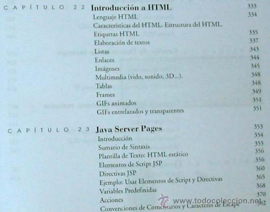 Libros de segunda mano: JAVA - CENTRO DE ESTUDIOS ADAMS - ED. VALBUENA 2001 - 461 P&Aacute;GINAS - VER &Iacute;NDICE - Foto 8