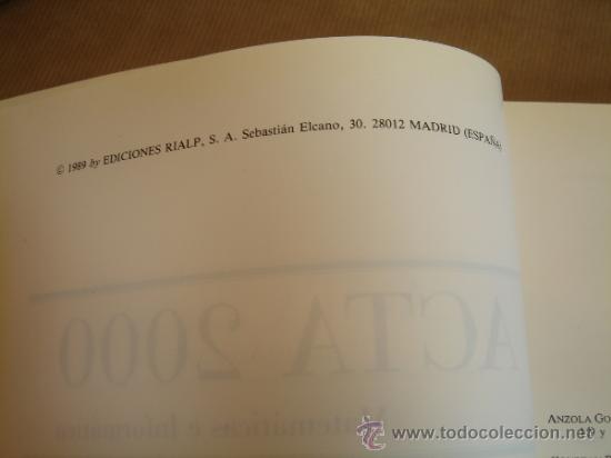 Libros de segunda mano: LIBRO - ACTA 2000 RIALP 1989 - MATEMATICAS E INFORMATICA - Foto 4