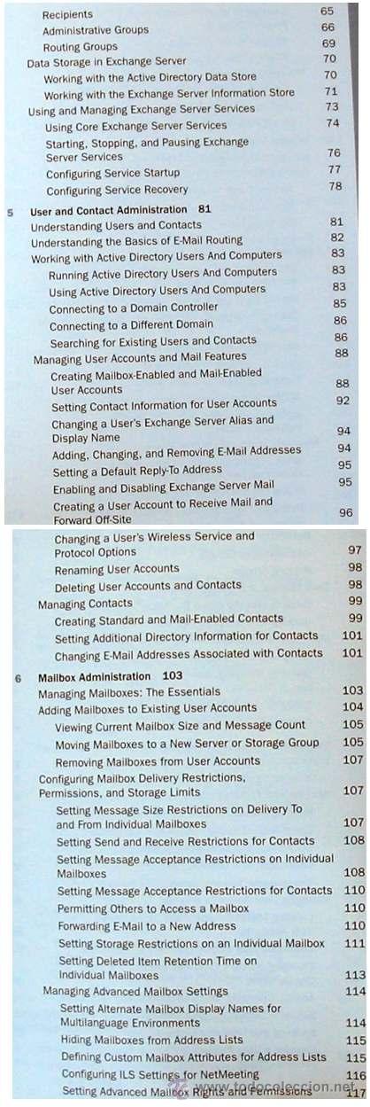 Libros de segunda mano: EXCHANGE SERVER 2003 - ADMINISTRATORS POCKET CONSULTANT - EN INGLES - VER &Iacute;NDICE - Foto 4