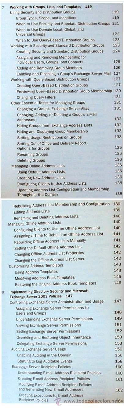 Libros de segunda mano: EXCHANGE SERVER 2003 - ADMINISTRATORS POCKET CONSULTANT - EN INGLES - VER &Iacute;NDICE - Foto 5