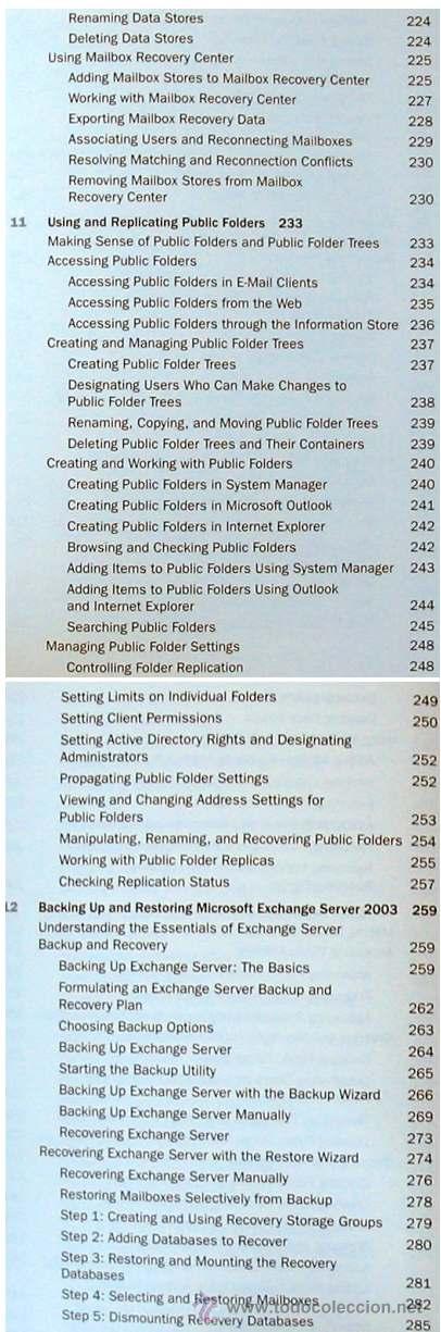 Libros de segunda mano: EXCHANGE SERVER 2003 - ADMINISTRATORS POCKET CONSULTANT - EN INGLES - VER &Iacute;NDICE - Foto 7