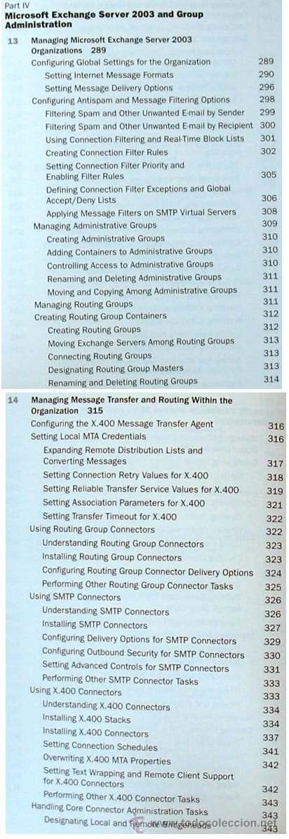 Libros de segunda mano: EXCHANGE SERVER 2003 - ADMINISTRATORS POCKET CONSULTANT - EN INGLES - VER &Iacute;NDICE - Foto 8