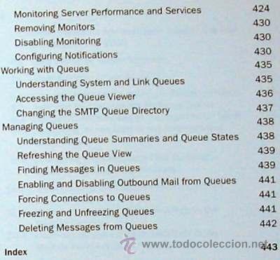 Libros de segunda mano: EXCHANGE SERVER 2003 - ADMINISTRATORS POCKET CONSULTANT - EN INGLES - VER &Iacute;NDICE - Foto 10