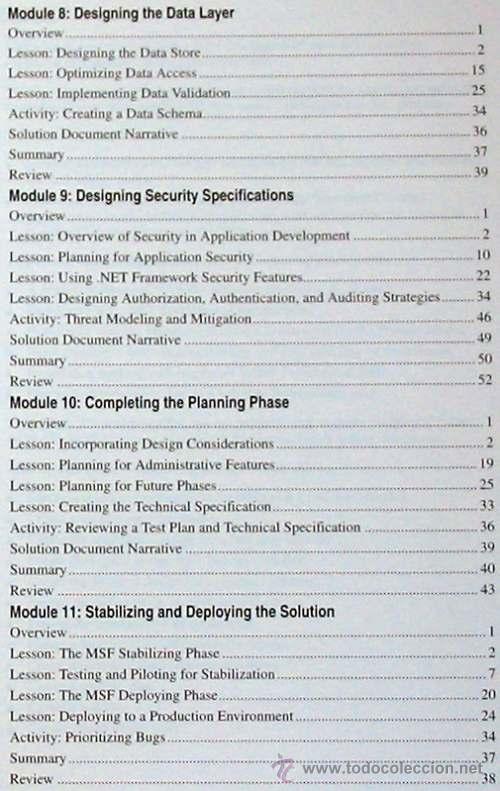 Libros de segunda mano: 2710B: ANALYZING REQUIREMENTS AND DEFINING MICROSOFT .NET - SOLUTION ARCHITECTURES - CURSO EN INGLES - Foto 4