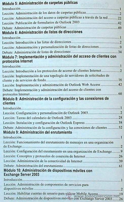 Libros de segunda mano: 2404A: IMPLEMENTACI&Oacute;N Y ADMINISTRACI&Oacute;N DE MICROSOFT EXCHANGE SERVER 2003 - INCLUYE DISCO -VER &Iacute;NDICE - Foto 4