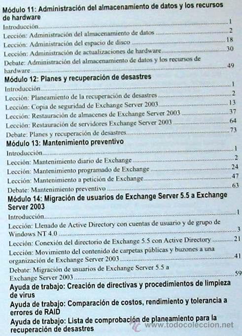 Libros de segunda mano: 2404A: IMPLEMENTACI&Oacute;N Y ADMINISTRACI&Oacute;N DE MICROSOFT EXCHANGE SERVER 2003 - INCLUYE DISCO -VER &Iacute;NDICE - Foto 5