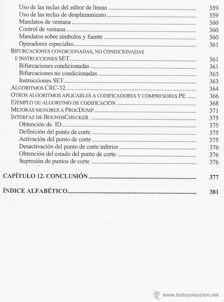Libros de segunda mano: Cracking sin secretos. Ataque y defensa de software - J. Zem&aacute;nek [inform&aacute;tica programaci&oacute;n] - Foto 9