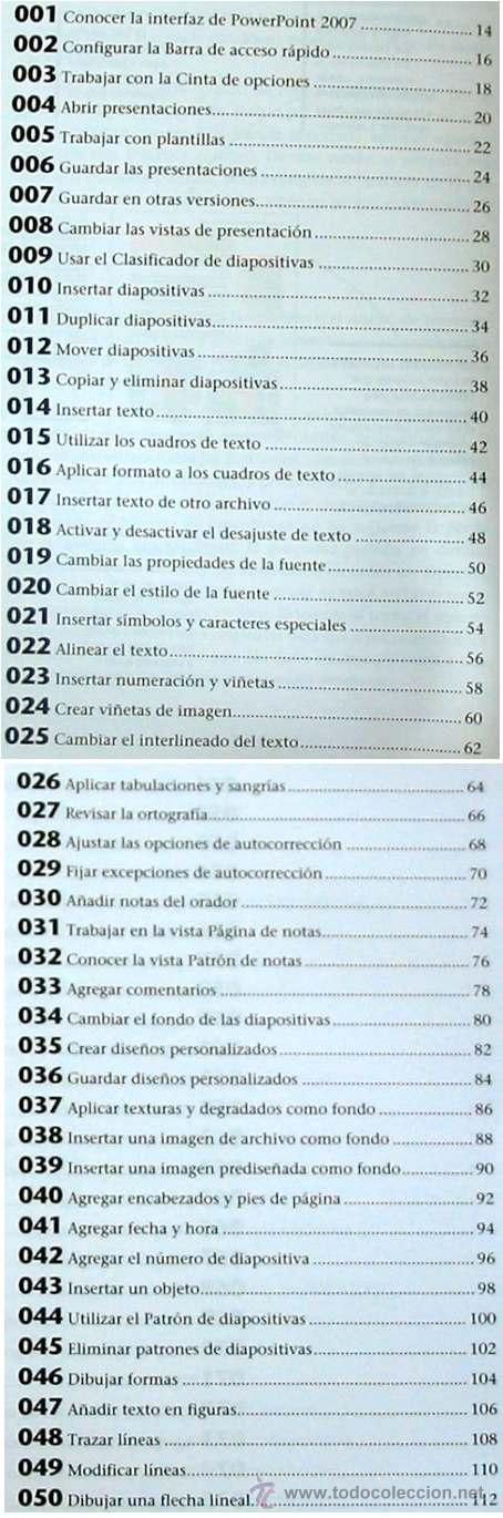 Libros de segunda mano: POWERPOINT 2007 - APRENDER CON 100 EJERCICIOS PR&Aacute;CTICOS - MARCOMBO 2009 - VER &Iacute;NDICE - Foto 3