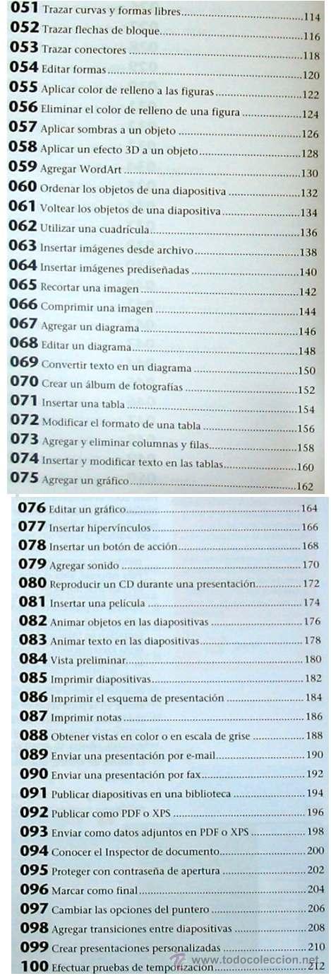 Libros de segunda mano: POWERPOINT 2007 - APRENDER CON 100 EJERCICIOS PR&Aacute;CTICOS - MARCOMBO 2009 - VER &Iacute;NDICE - Foto 4
