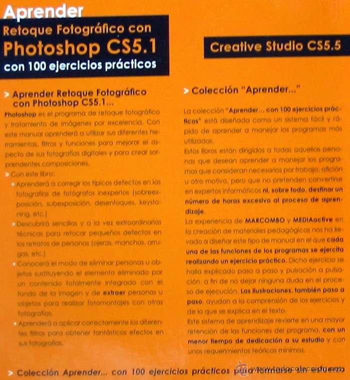 Libros de segunda mano: PHOTOSHOP CS5.1 - APRENDER RETOQUE FOTOGR&Aacute;FICO CON 100 EJERCICIOS PR&Aacute;CTICOS - MARCOMBO 2012 - Foto 2