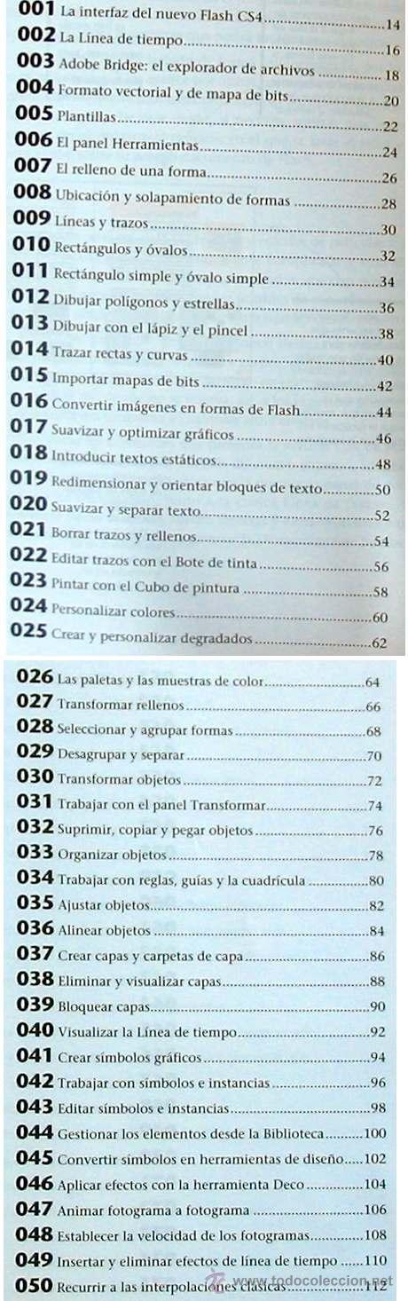 Libros de segunda mano: FLASH CS4 - APRENDER CON 100 EJERCICIOS PR&Aacute;CTICOS - MARCOMBO 2009 - VER &Iacute;NDICE - Foto 3