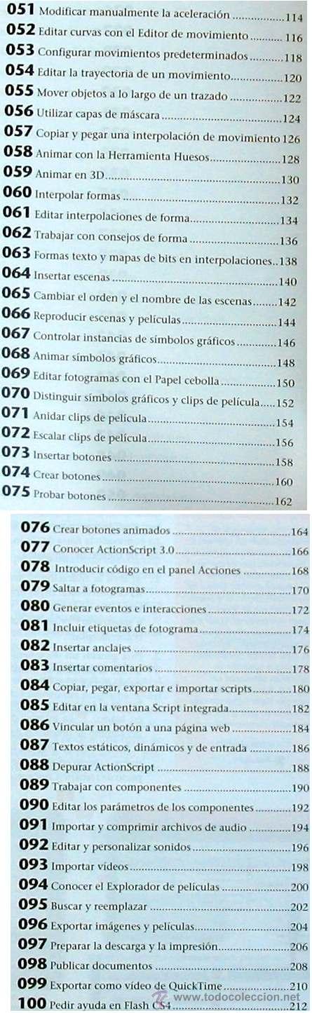 Libros de segunda mano: FLASH CS4 - APRENDER CON 100 EJERCICIOS PR&Aacute;CTICOS - MARCOMBO 2009 - VER &Iacute;NDICE - Foto 4