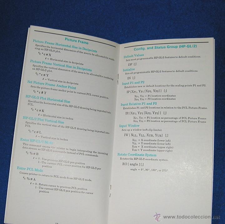 Libros de segunda mano: HEWLETT PACKARD PCL 5 PRINTER LANGUAGE TECHNICAL QUICK REFERENCE GUIDE A&Ntilde;O 1991 LASERJET III, IIID.. - Foto 3