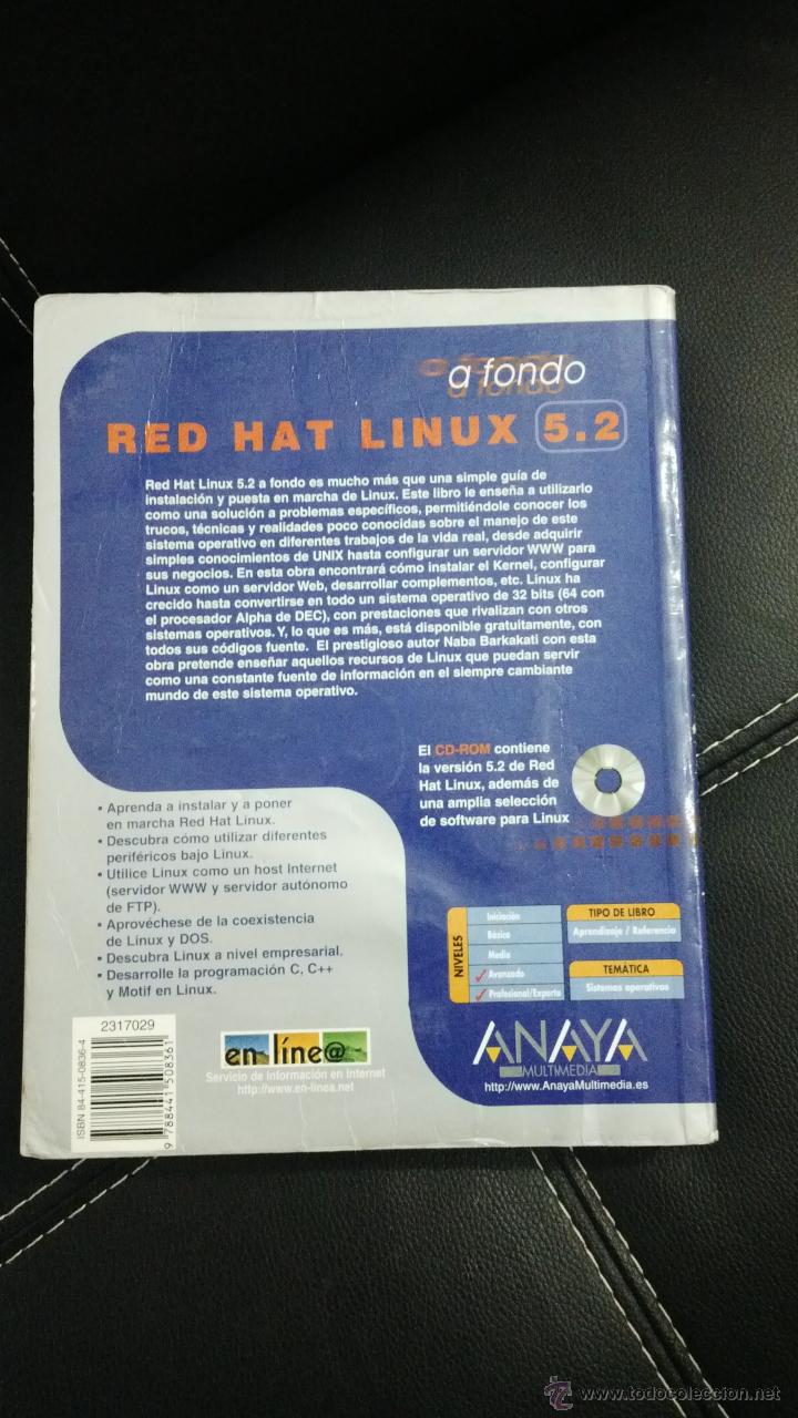 Libros de segunda mano: Libro de inform&aacute;tica: Red Hat Linux 5.2 a fondo - Foto 2