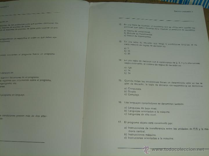 Libros de segunda mano: LOTE EJERCICIOS INFORMATICA -PROGRAMACION DE ORDENADORES - BASIC LOGO COBOL - ECC 1986 - Foto 5
