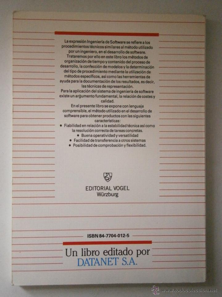 Libros de segunda mano: INGENIERIA SOFTWARE PRACTICO Y CONCISO MAHNKE HANS DATANET edicion 1987 40324 - Foto 3