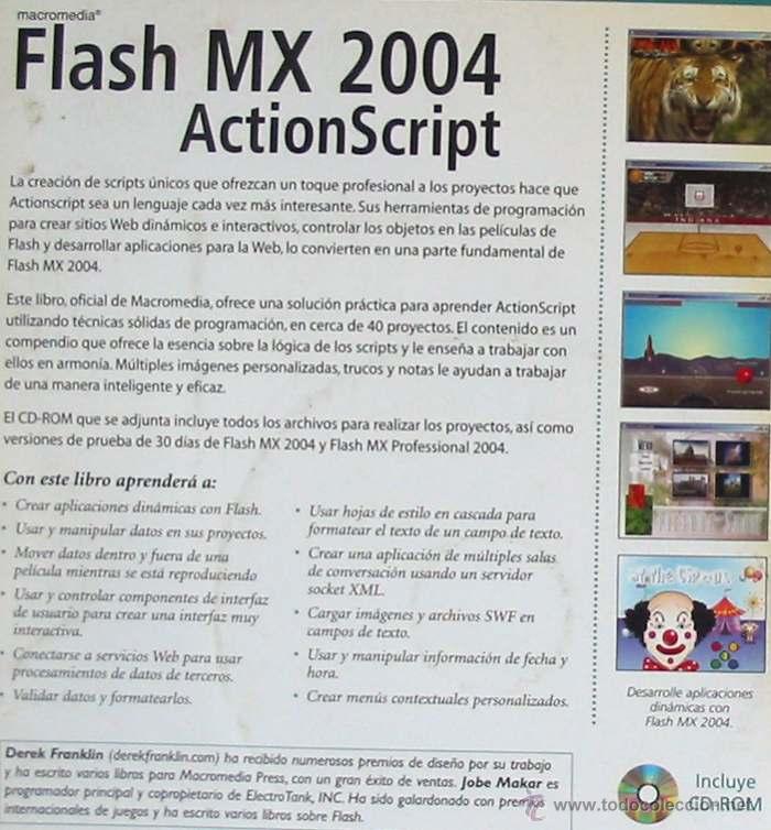 Libros de segunda mano: FLASH MX 2004 &Aacute;CTIONSCRIPT -VARIOS AUTORES - ANAYA 2004 - INCLUYE DISCO - VER &Iacute;NDICE - Foto 2