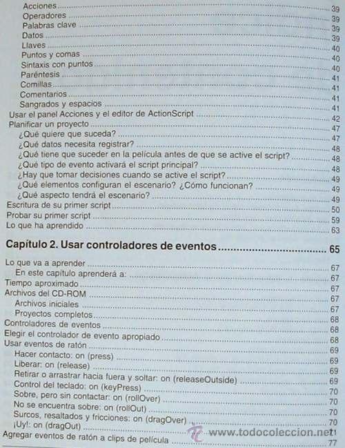 Libros de segunda mano: FLASH MX 2004 &Aacute;CTIONSCRIPT -VARIOS AUTORES - ANAYA 2004 - INCLUYE DISCO - VER &Iacute;NDICE - Foto 5