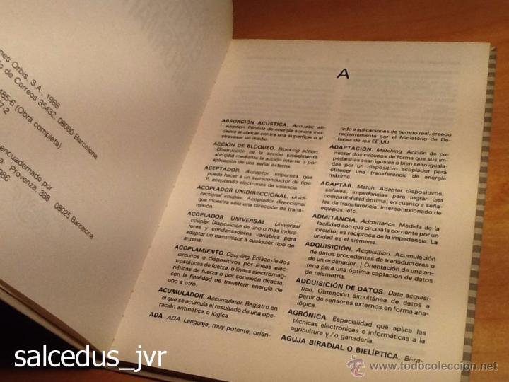 Libros de segunda mano: Diccionario de Electr&oacute;nica Inform&aacute;tica Orbis Marcombo 1986 Libro en Excelente Estado - Foto 8