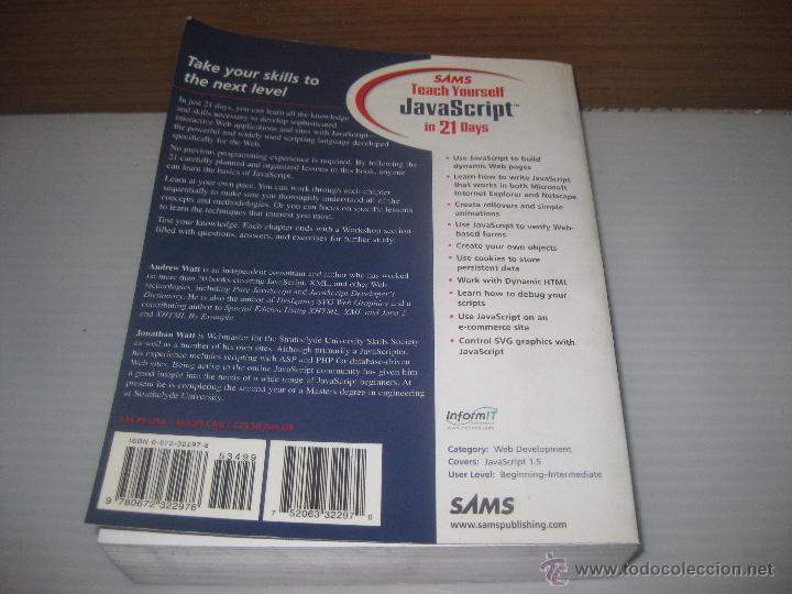 Libros de segunda mano: JavaScrips in 21 Days, 2002. - Foto 3