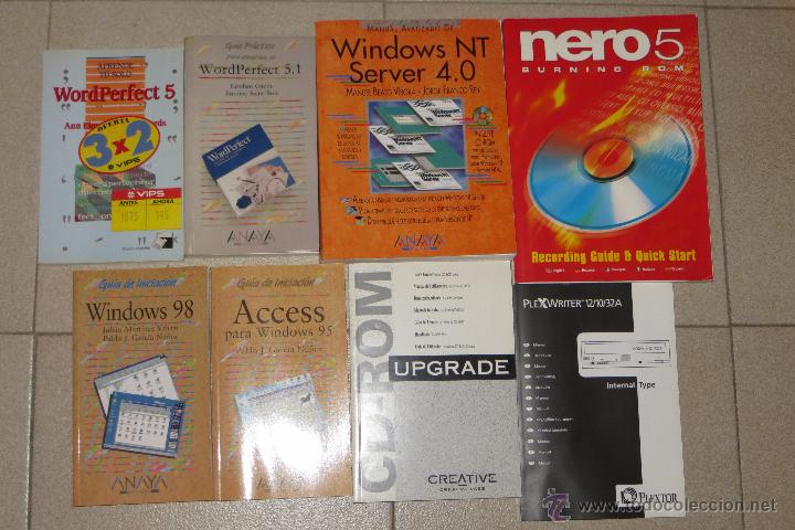 Libros de segunda mano: Lote libros antiguos informatica (Word Perfect-Windows NT-98-Access-etc) - Foto 1