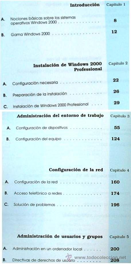 Libros de segunda mano: WINDOWS 2000 PROFESSIONAL - MANUAL PRACTICO - ED. ENI 2000 - VER INDICE - Foto 2