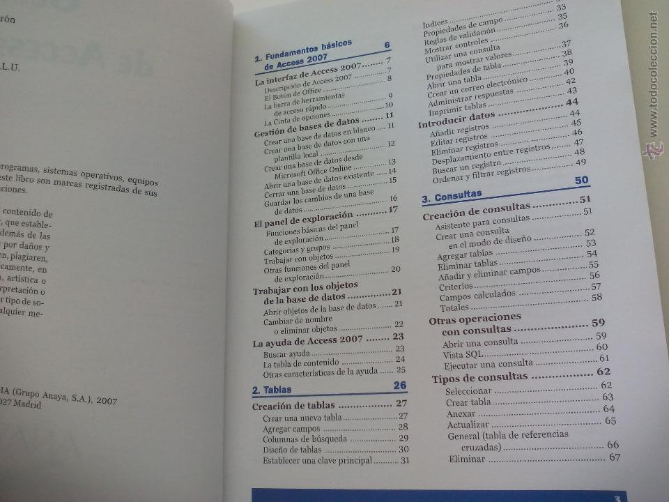 Libros de segunda mano: Access 2007. Gu&iacute;as Visuales. Microsoft Office. Miguel Pardo Niebla. Anaya multimedia - Foto 2