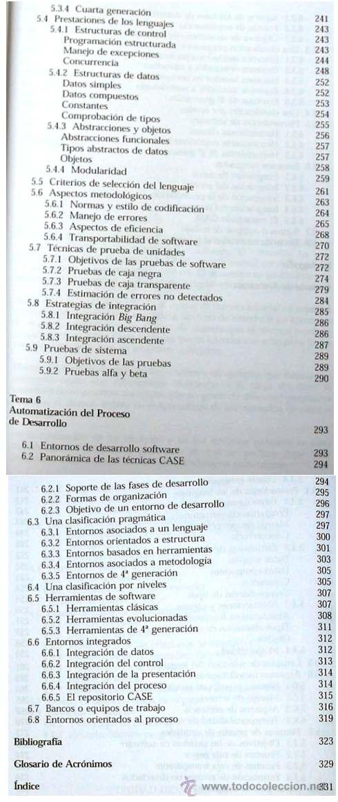 Libros de segunda mano: INTRODUCCI&Oacute;N A LA INGENIER&Iacute;A DEL SOFTWARE - ED. RAM&Oacute;N ARECES 2000 - VER INDICE - Foto 4