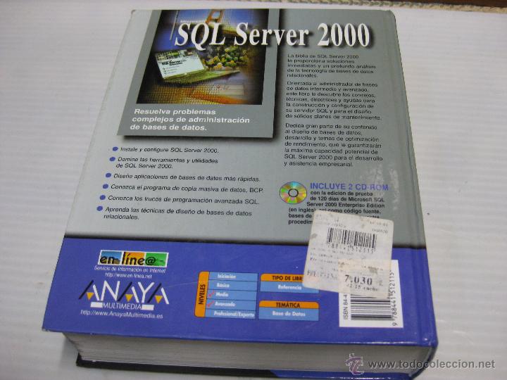Libros de segunda mano: LA BIBLIA SQL SERVER 2002 - Foto 4