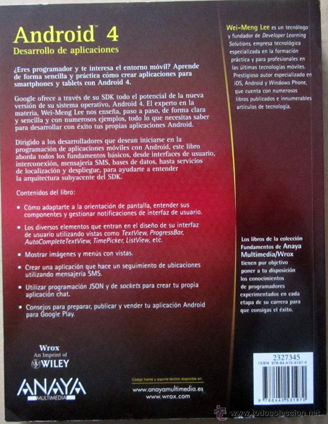 Libros de segunda mano: ANDROID 4 DESARROLLO PROFESIONAL DE APLICACIONES - Foto 4