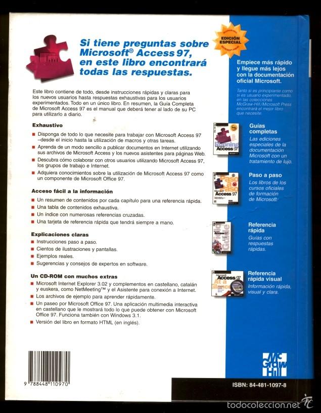 Libros de segunda mano: Access 97 Gu&iacute;a completa con CD 898 p&aacute;ginas - Foto 2