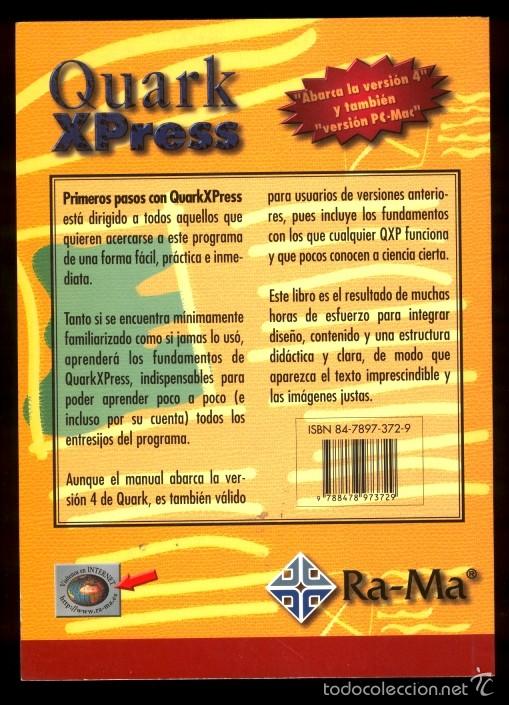 Libros de segunda mano: QuarkXPress Quark XPress primeros pasos - Foto 2