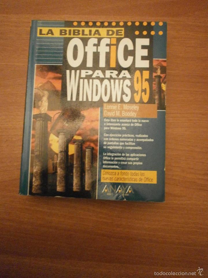 Libros de segunda mano: LA BIBLIA DE OFFICE  PARA WINDOWS 95 - Foto 1