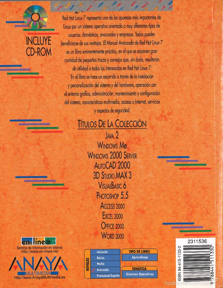 Libros de segunda mano: Red Hat Linux 7. Con CD. Anaya, 2001 - Foto 2