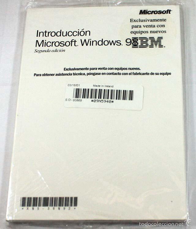 Libros de segunda mano: MANUAL INTRODUCCION MICROSOFT WINDOWS 98 IBM, SIN DESPRECINTAR, SOLO LIBRO NO DISQUETES - Foto 1