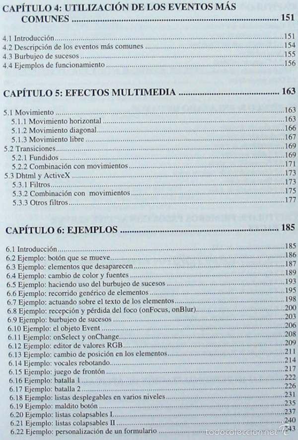 Libros de segunda mano: HTML DIN&Aacute;MICO, ASP Y JAVAS CRIPT A TRAV&Eacute;S DE EJEMPLOS - RA-MA 1999 - 511 P&Aacute;GINAS - VER INDICE - Foto 5