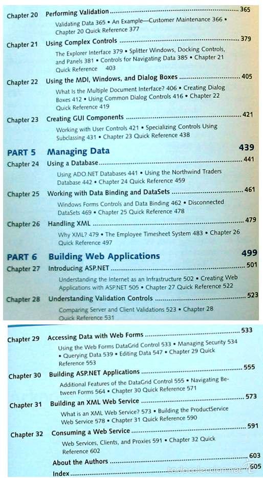 Libros de segunda mano: VISUAL C# .NET STEP BY STEP - JOHN SHARP / JON JAGGER - MICROSOFT PRESS 2002 - VER INDICE - Foto 4
