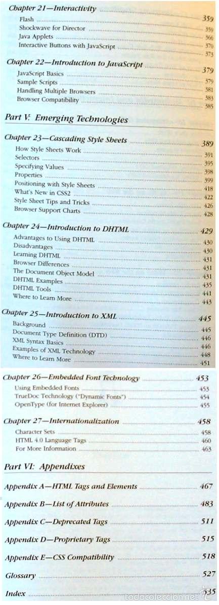 Libros de segunda mano: WEB DESIGN IN A NUTSHELL - A DESKTOP QUICK REFERENCE - JENNIFER NIEDERST - OREILLY 1999 VER INDICE - Foto 5
