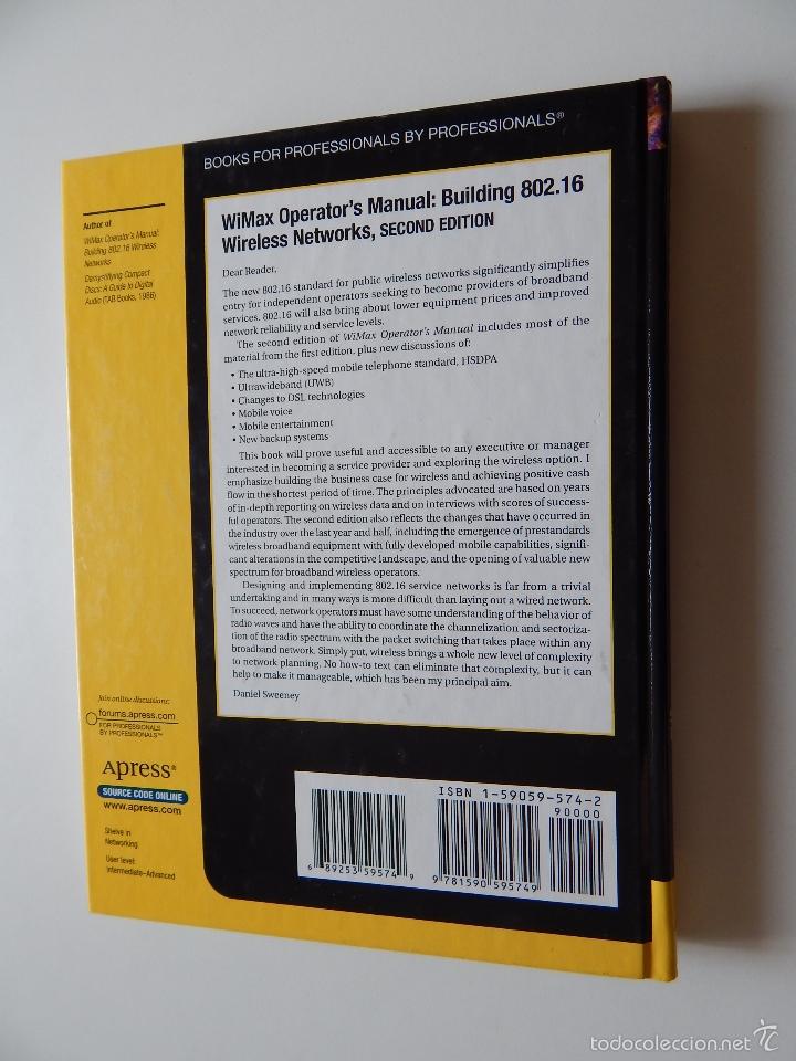 Libros de segunda mano: WiMax Operator&acute;s Manual. Building 802.16 Wireless Networks - Daniel Sweeney - Foto 2