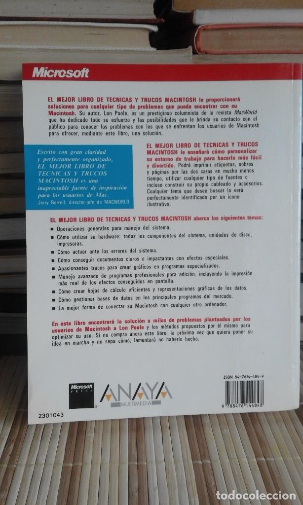 Libros de segunda mano: El mejor libro de T&eacute;cnicas y Trucos de Macintosh - Lon Poole - Foto 2